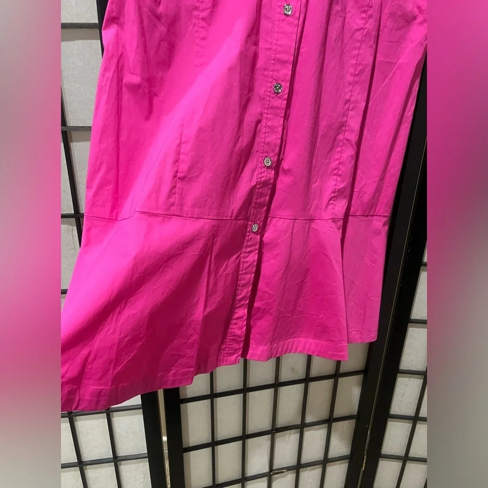 MICHAEL KORS Bright Fuchsia Sleeveless A-Line CERISE Dress WOMEN SIZE L